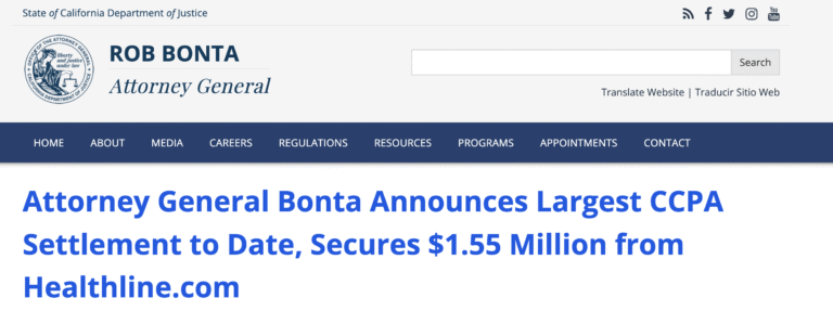 Healthline’s $1.55M Privacy Wake-Up Call: California’s Boldest CCPA Move Yet
